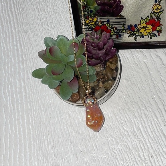 14k Gold Fill Necklace Beautiful Handmade Resin Pendant - Picture 9 of 11